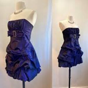 Elegant Purple Strapless Dress